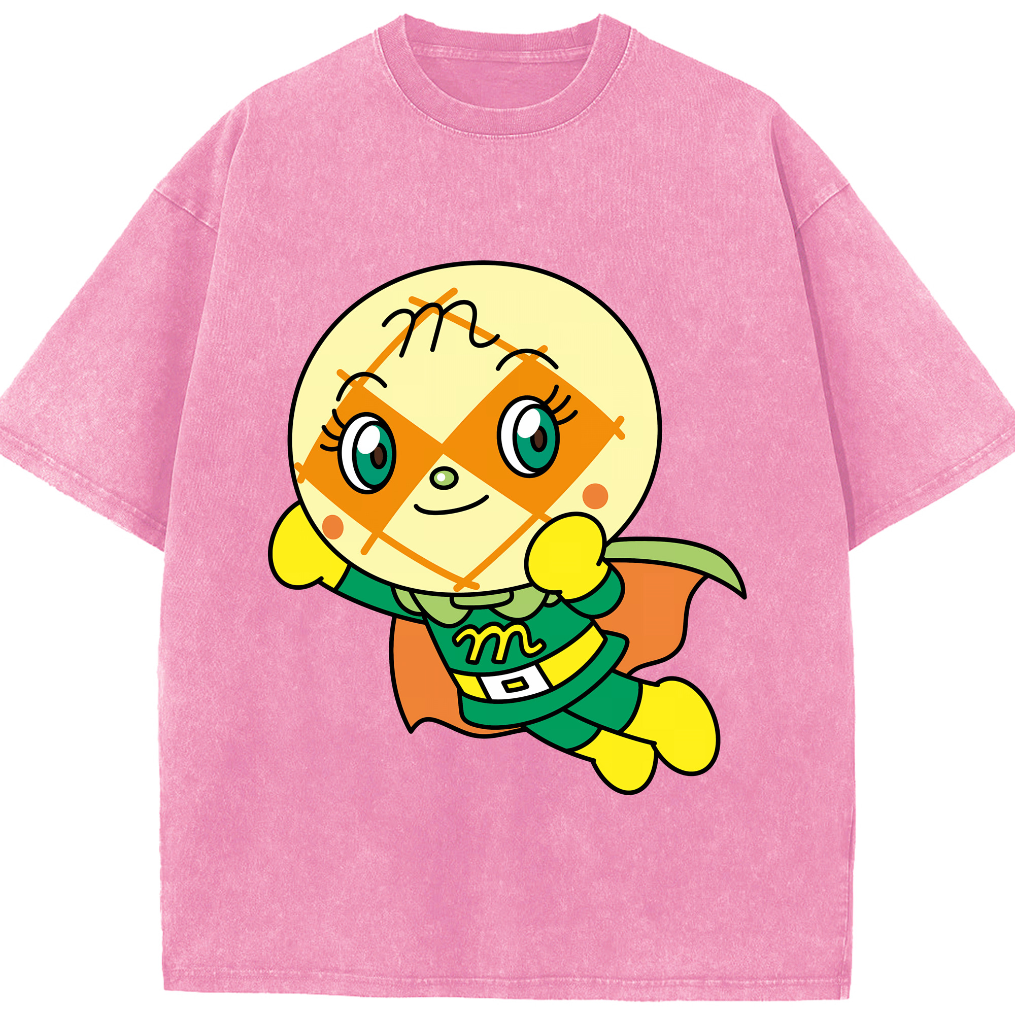 （画像用） アンパンマン Anpanman 綿100% ヴィンテージ風 半袖Tシャツ（フロントプリント）